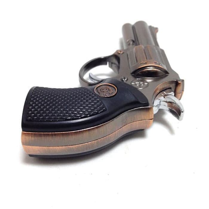 Super Promo! KOREK API PISTOL REVOLVER LASER BRONZE MANCIS LAS LIGHTER UNIK Murah!