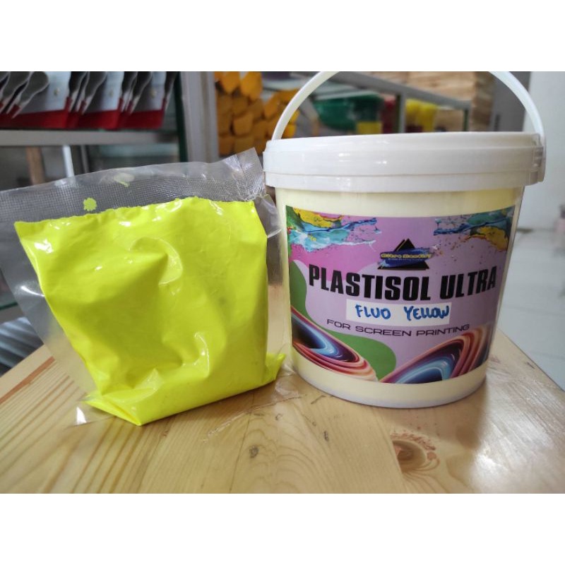 

Plastisol Ultra Fluo yellow/Kuning stabilo 1kg