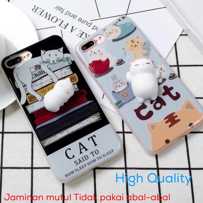 Squishy case casing 3D kucing lucu