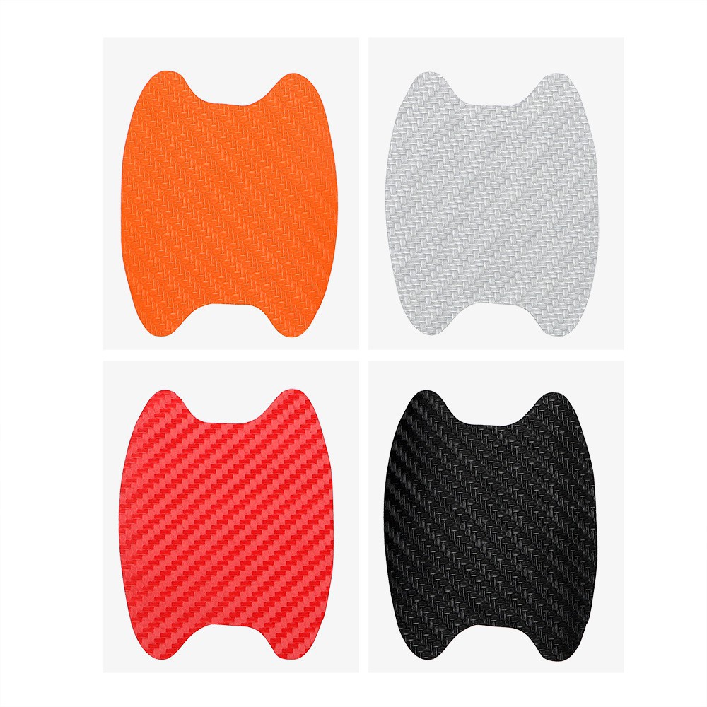 【car stickers】EBAY handle stick 3D carbon fiber wrist stick 4 Pack scratch car