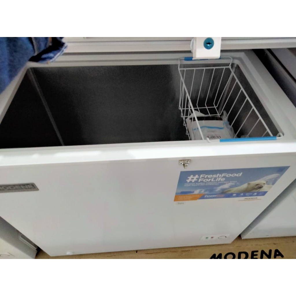 CHEEST FREEZER MODENA MD 0206 W 200 LITER GARANSI RESMI