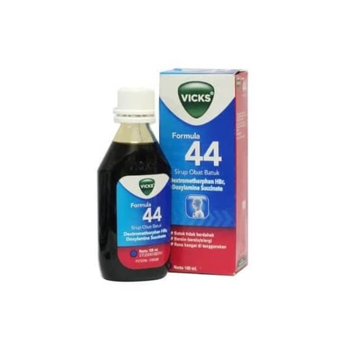 VICKS FORMULA 44 DEWASA UNTUK BATUK KERING FLU BERSIN ALERGI 100ML 54ML 27ML