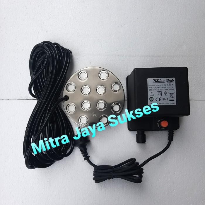 Mesin Kabut Mist Maker 12 Mata Bulat Embun Uap Humidifier Walet