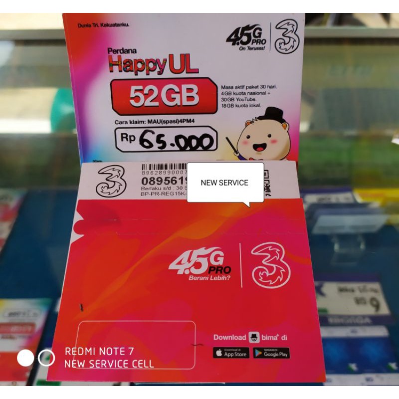 KARTU KUOTA 3TRI 52GB (khusu branch tasikmalaya/priangan timur)