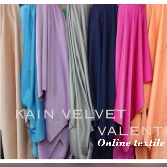 Kain bahan Velvet Valentino silek impor/ kain bahan satin velvet silk.