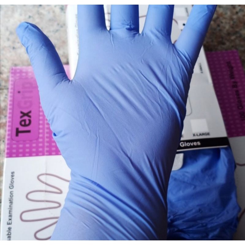 Sarung tangan  Nitrile Tex Grip Examination Gloves TexGrip kemenkes RI @100 pcs