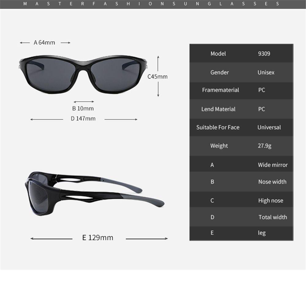 Nanas Futuristik Kacamata Hitam Trendi UV400 Bersepeda Kacamata Mata Shades Wrap Around