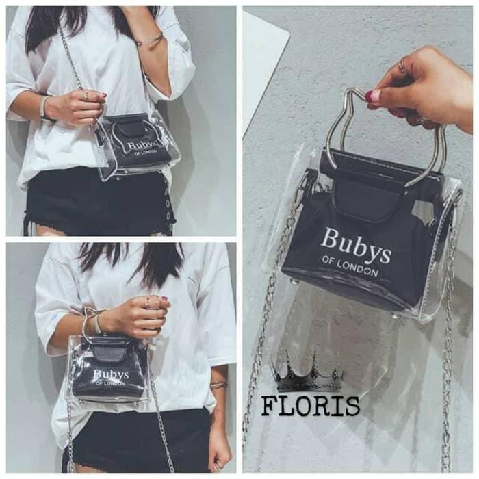 [BISA COD] TERMURAH TAS BUBYS - Tas Selempang Wanita Slingbag Bubys of london WARNA HITAM