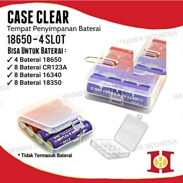 Case Battery  Kotak Baterai Tempat Batre AA AAA 18650 16340 CR123A - 5pcs