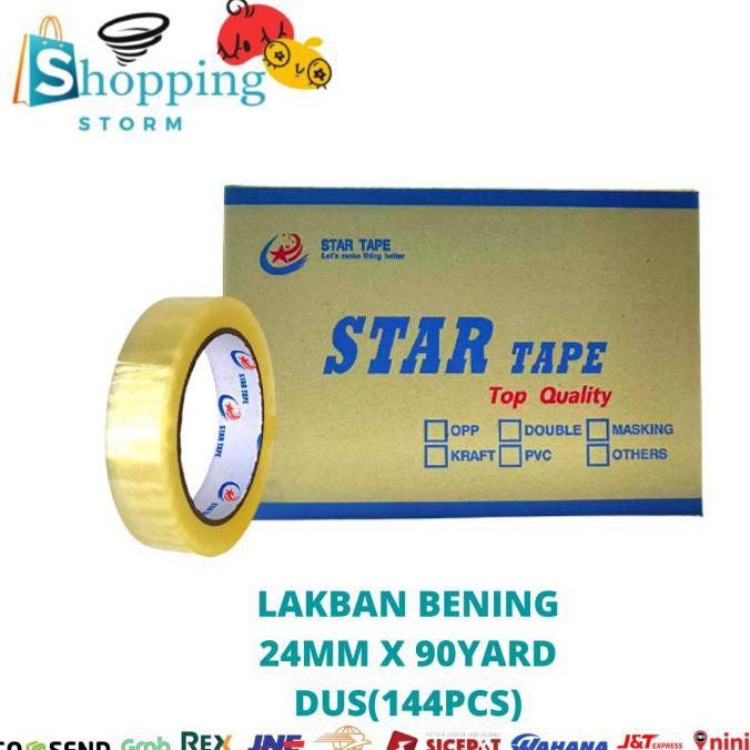 

Lakban Bening Lakban Clear 24Mmx90Yard @144 Pcs/Perdus Leovivi96Out