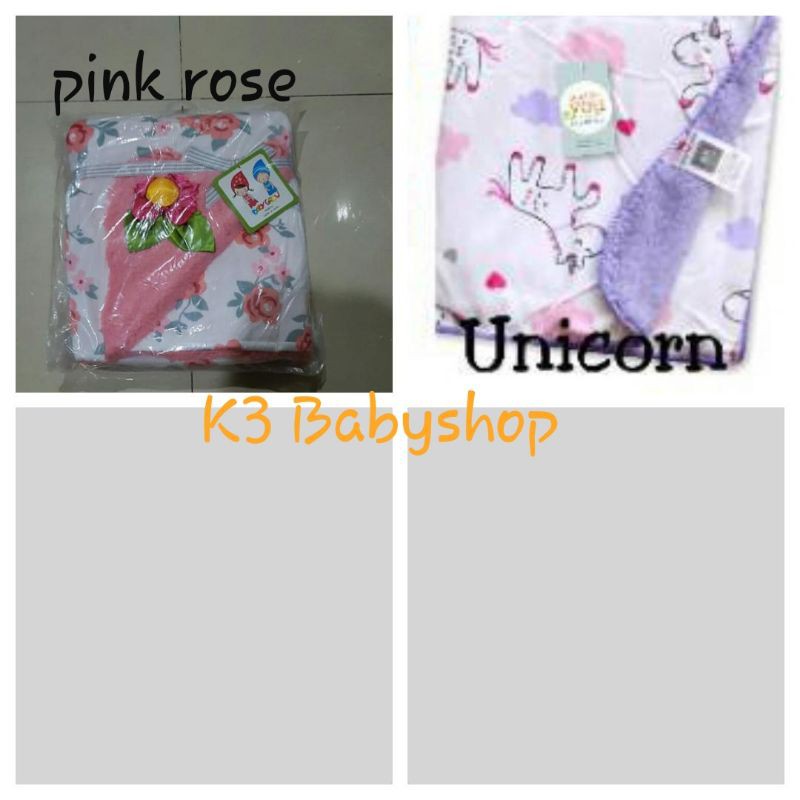 Selimut Bayi double fleece tanpa topi baby blanket gift kado