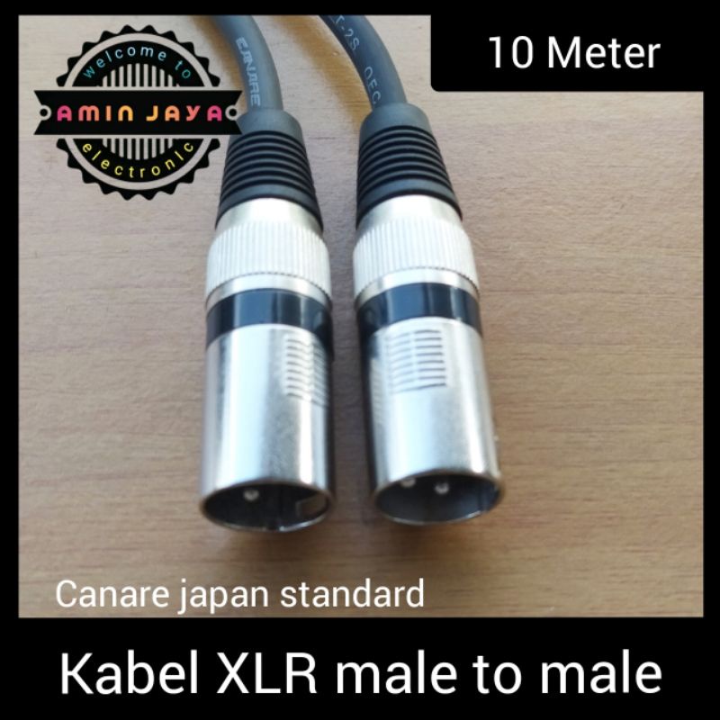 Kabel jack xlr male to male panjang canare 10 meter