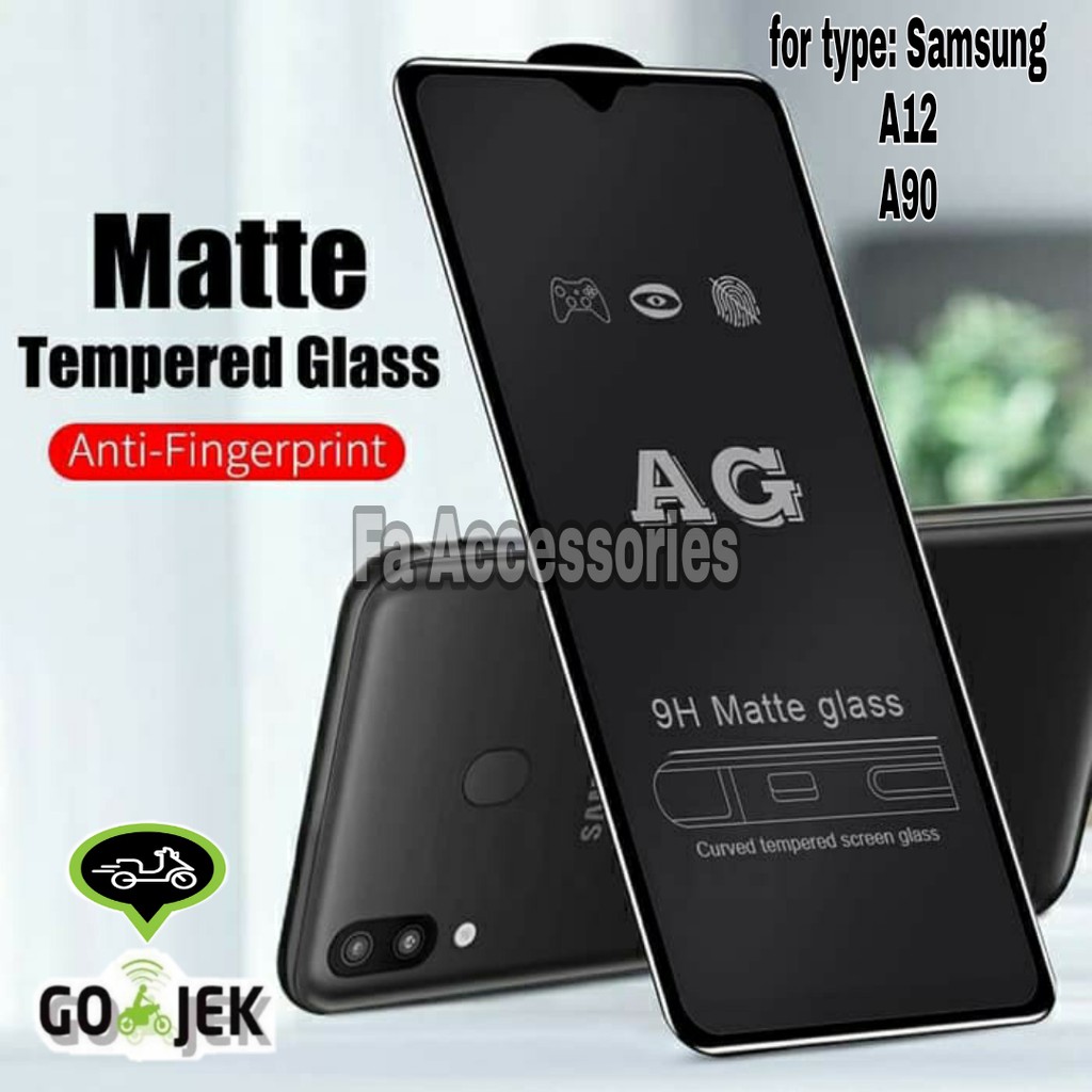 FA Tempered matte glass SAMSUNG A12 A13 A23 A90 4G 5G anti glear tg matte anti minyak