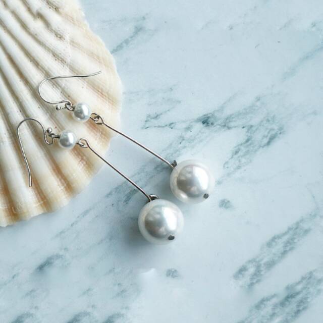 Anting Mutiara Panjang | Anting Handmade