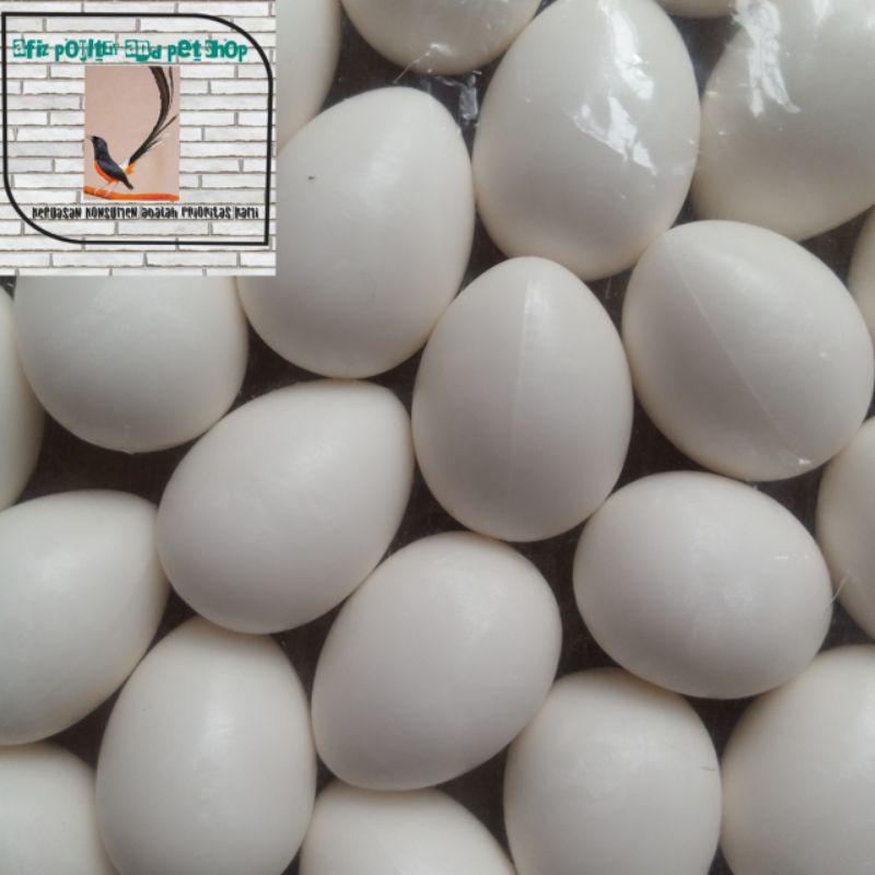 TELUR PALSU ISI 10 PCS MAINAN BURUNG MERPATI / BURUNG DARA DAN AYAM KATE