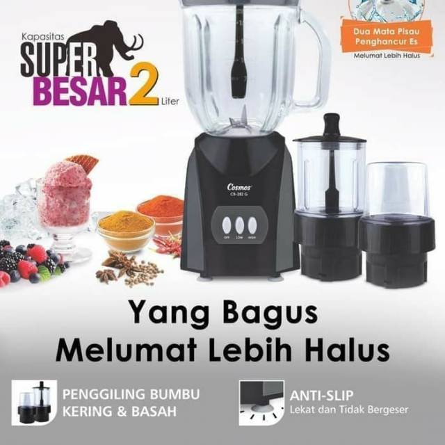 Blender cosmos CB 282 G/ 282G kaca 3in1