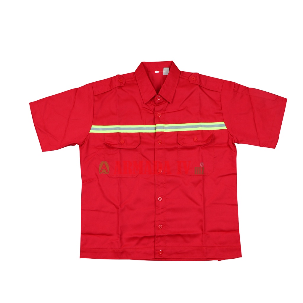 Baju Wearpack PENDEK MERAH Scotlet Hijau Baju Kerja Safety