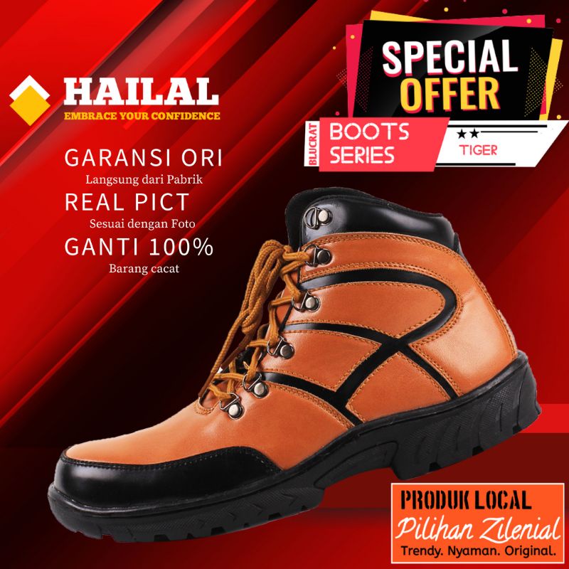Sepatu Pria Boots Safety Pendek Kerja Original TGR