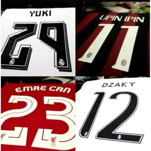 

FONT NAMESET / PRESS NAMA+NO PUNGGUNG/ SABLON NAMA