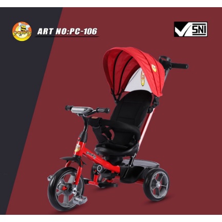 Stroller Sepeda Roda Tiga Anak Stroler Anak Pacific PC 106 Kereta Bayi SNI-4
