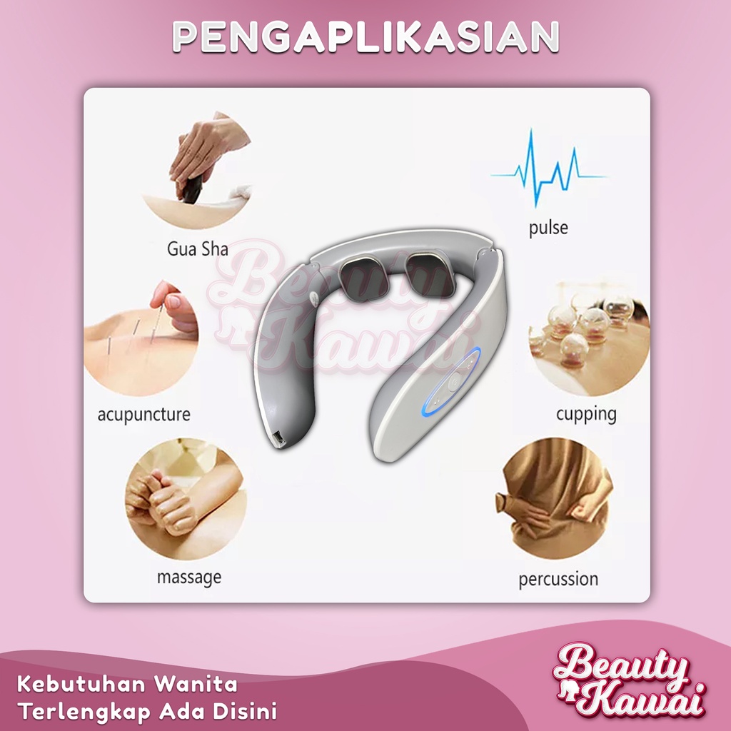 Alat Pijat Elektrik Kesehatan Leher 6 Mode Massage Rechargeable