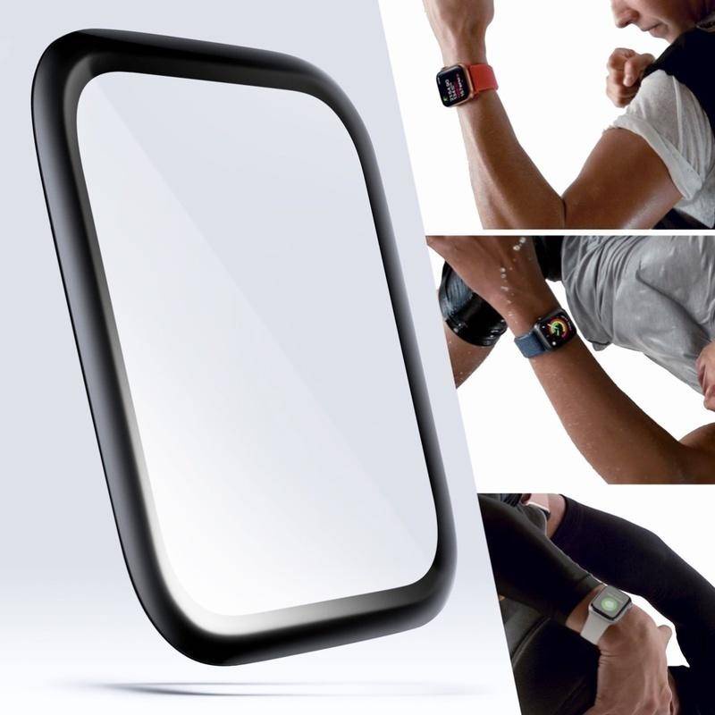 Pelindung Layar tempered glass nano Anti Air Untuk Apple Watch Seri 7 45mm 41mm 42mm 38mm 5 4 3 2 1 se 44mm 40mm