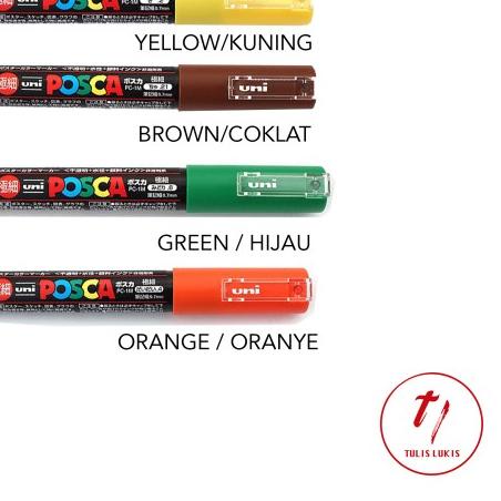 

♢ SPIDOL UNI POSCA MARKER PC 1M (EXTRA FINE POINT) TIP 0.7mm - Coklat/Brown ۩