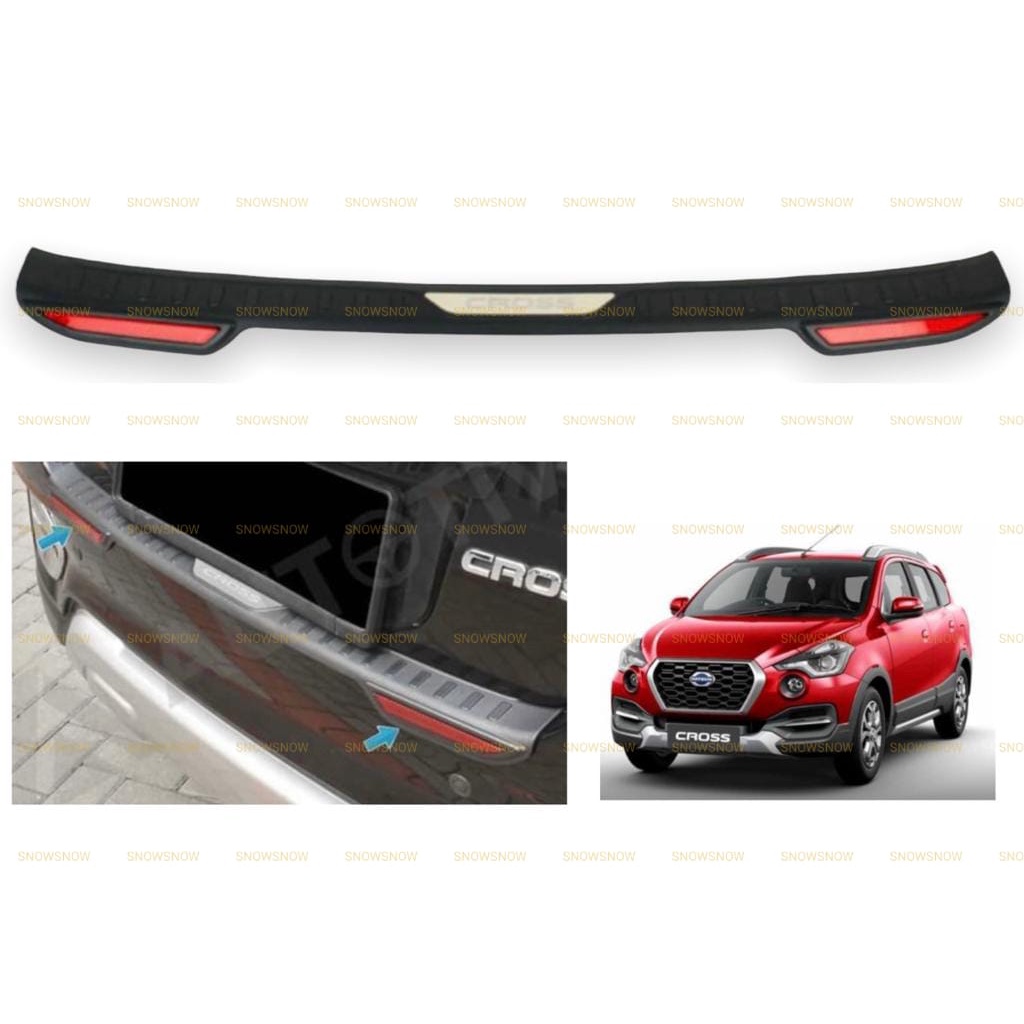 Sillplate Belakang Datsun Cross 2018 2022 Hitam Activo Reflektor