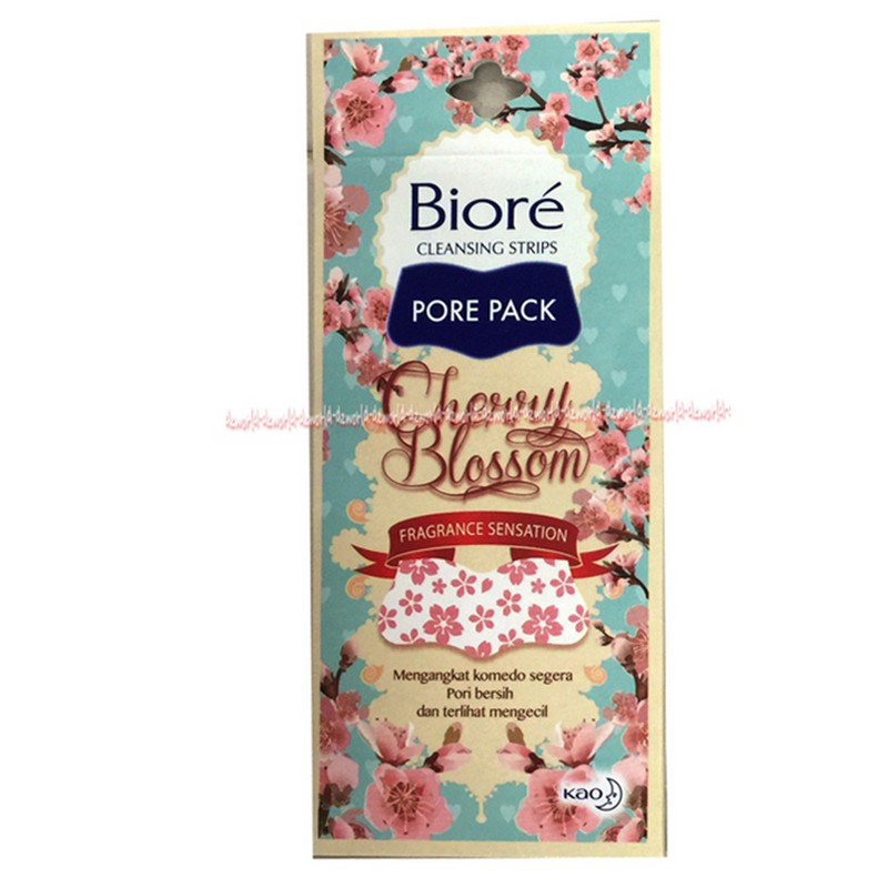 Biore Pore Pack cherry bossom Biore angkat komedo cherry bossom 4lembar