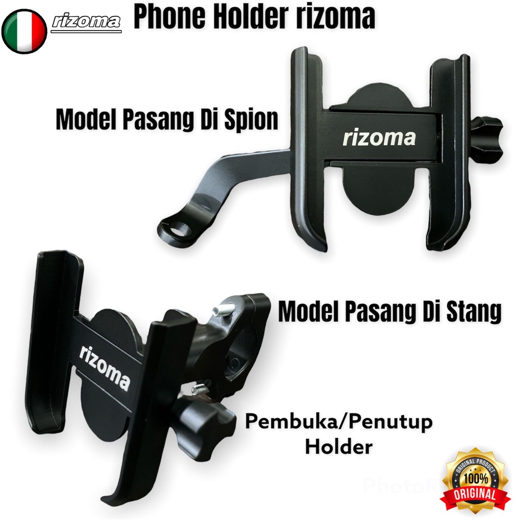 Holder Hp Honder Hp Motor Rizoma Original Bahan Full Cnc Premium Universal Semua Motor