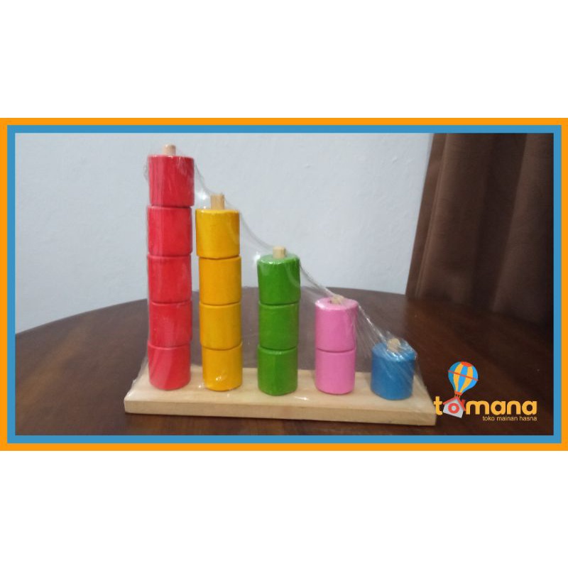 MAINAN MENARA BALOK/ MENARA KAYU /MAINAN MENARA SILINDER/ MAINAN BALOK SUSUN/ MAINAN SUSUN BANGUN/MA