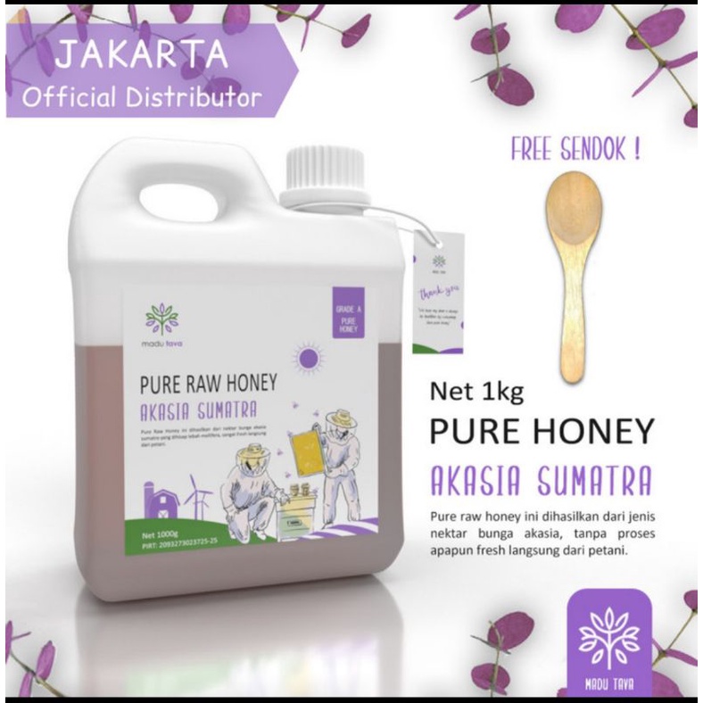 

Madu Murni Asli Tava 1kg Nektar Akasia Sumatra 100% Pure Raw Honey