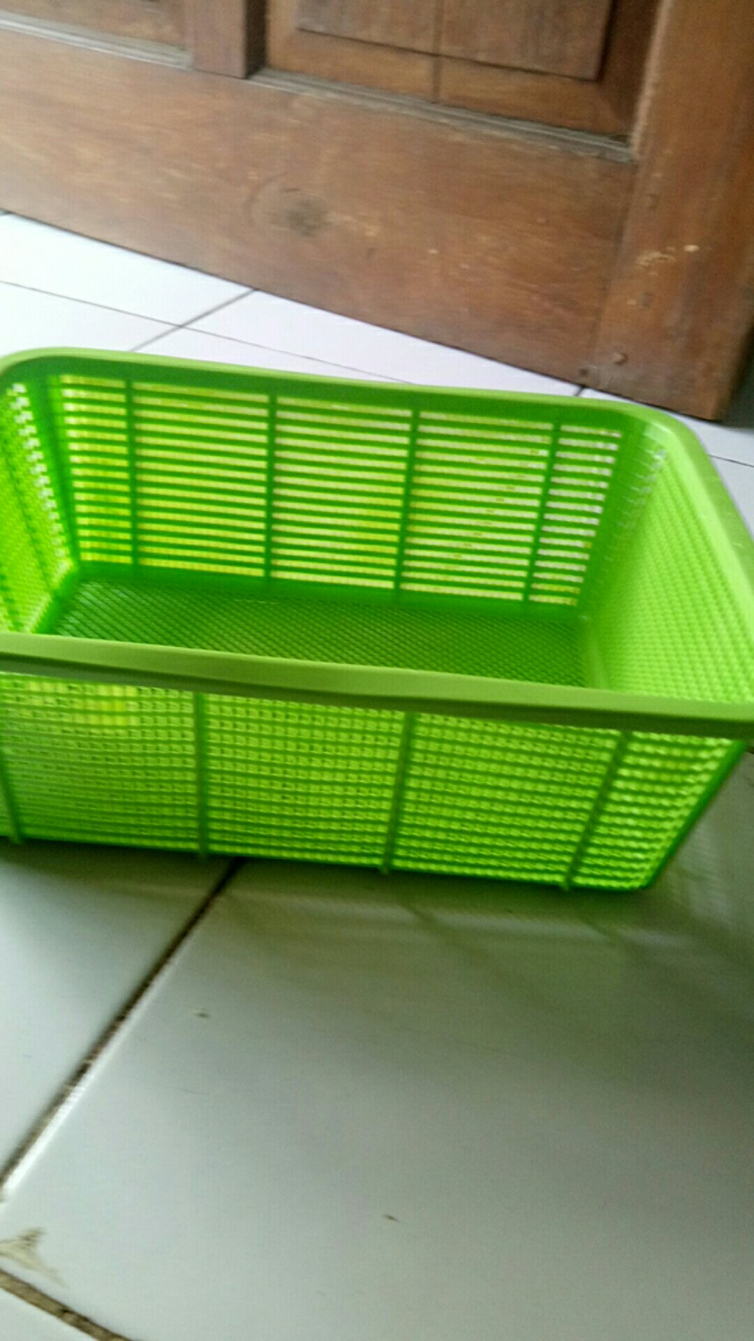 Keranjang Plastik Peniris Buah-buahan Serbaguna Square Baket Small Bw-26 Tempat Sayuran Murah
