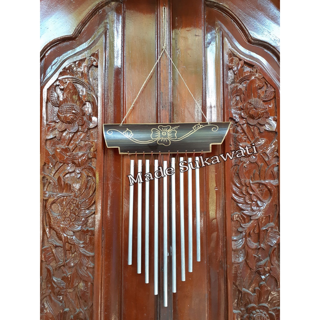 Krincingan wind chime Lonceng  aluminium kerajinan bel bambu