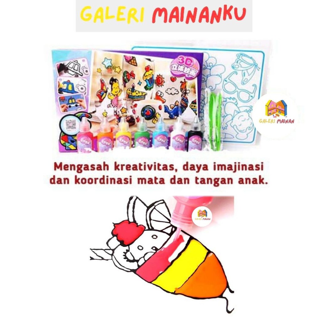 

MAINAN DIY MELUKIS CAT GEL 3D INSTANT STICKER