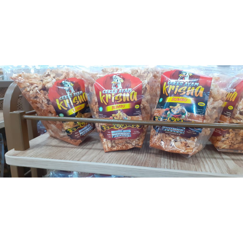 KERIPIK CEKER AYAM ORIGINAL/ BUMBU PEDAS KRISNA 150GR