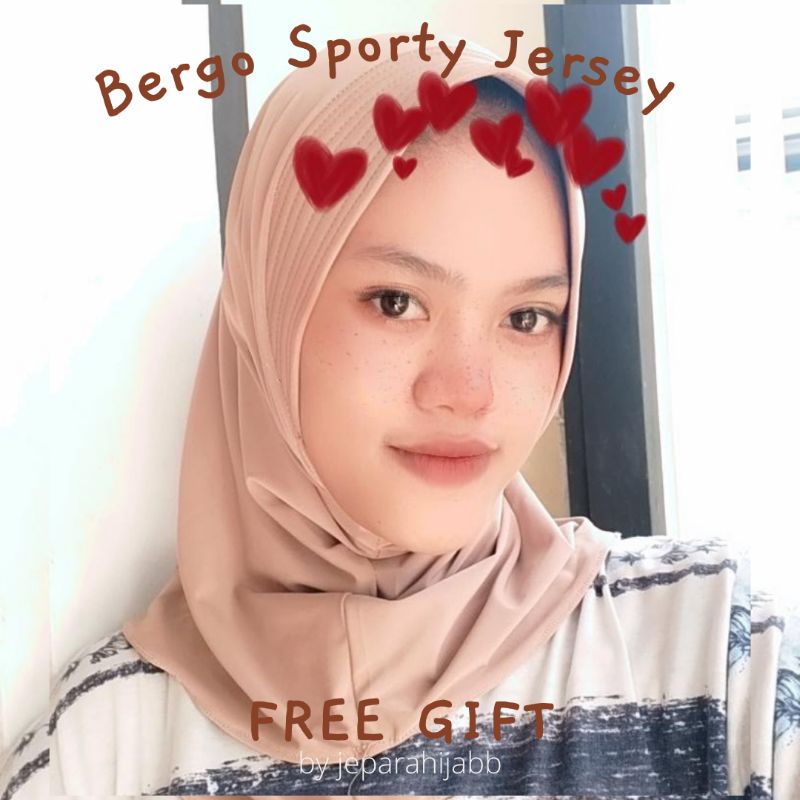Bergo Jersy Premium / Hijab Sporty Pendek