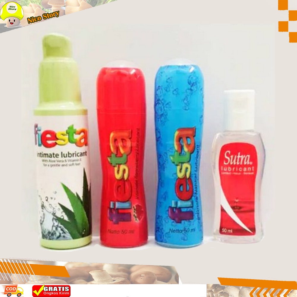 (NCS) Sutra Fiesta Lubricant Pelumas Waterbased Strawberry Natural 50ML 50 ML Aloe Vera Aloevera 100 100ML