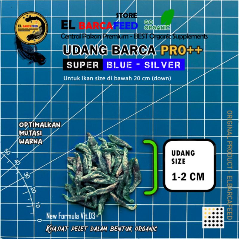 [30 Gram] Udang Kering Pro++ Blue Silver Booster For Baby Fish 5-20 CM