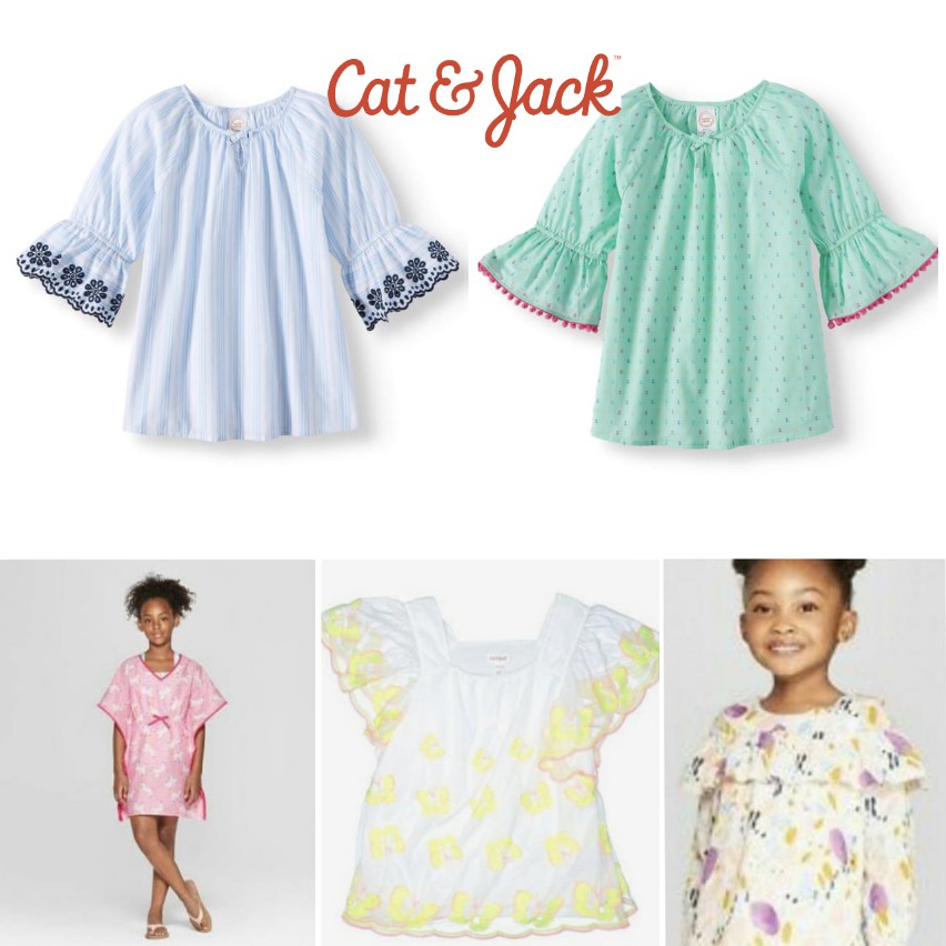 Blouse anak Perempuan, Kaftan Anak. Lavido, Wondernation & cat n Jack. size 3-6m hingga 18y