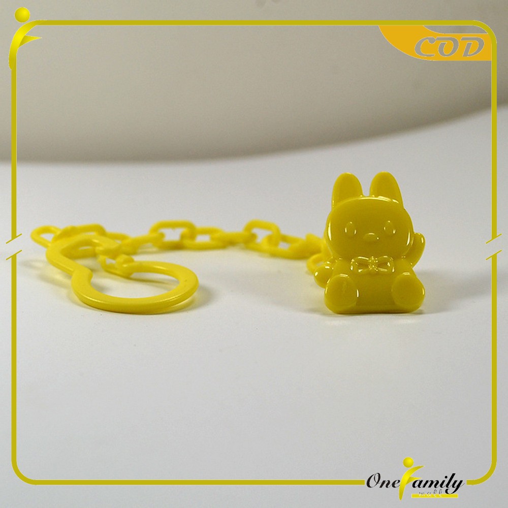 ONE-C43 Tali Gantungan Empeng Baby / Klip Rantai Penjepit Dot Bayi / Teether Clipper Pacifier Holder-TALI EMPENG KUNING
