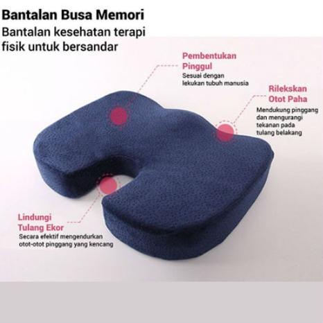 Bantal Pijat Terapi Punggung Serbaguna Bantal Busa Alas Duduk Original