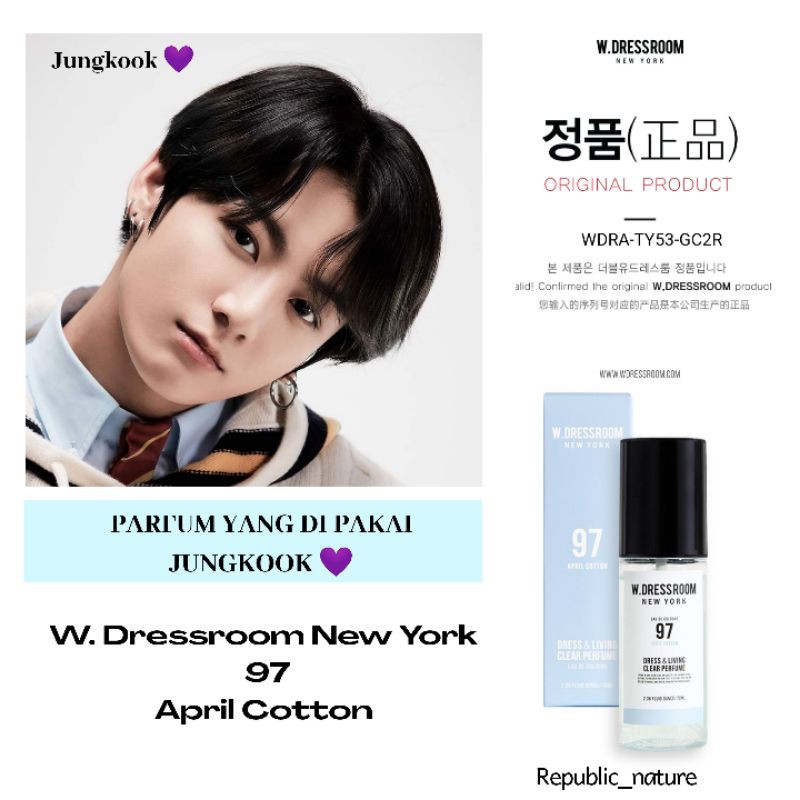 ORIGINAL PARFUM W DRESSROOM BTS APRIL COTTON 97 MORNING RAIN 45 PEACH ...