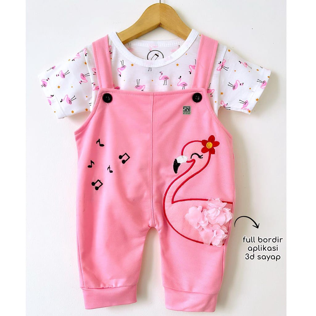 BARU! LIK003 - 2in1 Overall Jumper Baju Kodok Anak Bayi Cewe Fashion Pergi Jalan Lucu