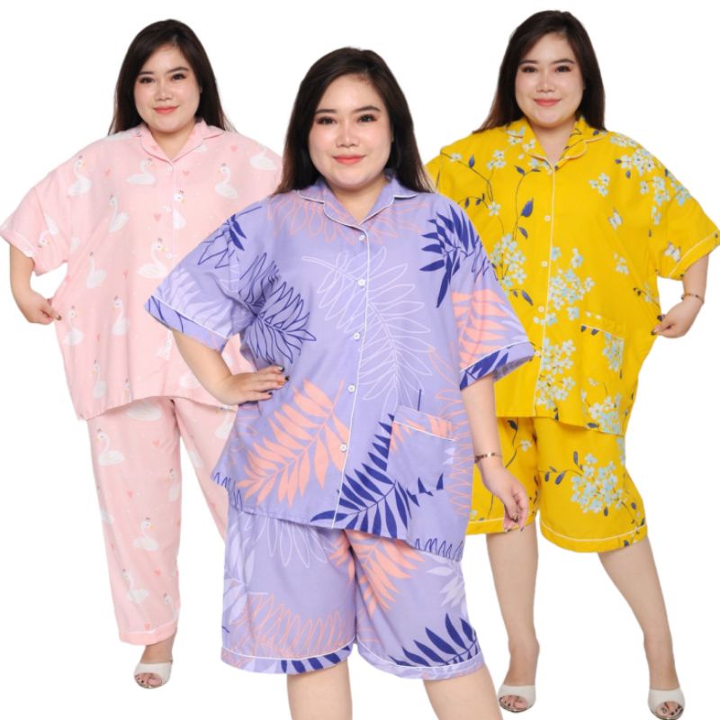 BAJU TIDUR BIG SIXE LD 160/PIYAMA JUMBO XXXXL/MOTIF KATUN KARAKTER