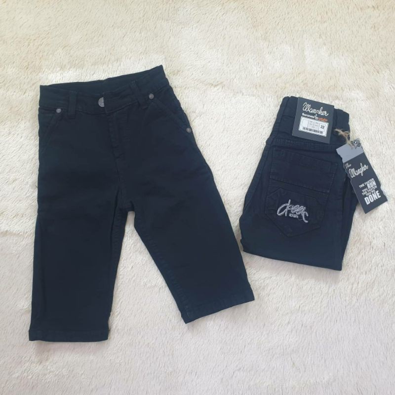celana jeans pendek hitam anak laki laki
