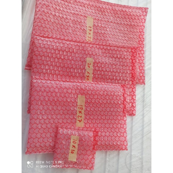 

Bubble LOVE Amplop 10x10, 9,5x17, 18x27, 20x30, 27x35 cm untuk packing aksesoris cantik, bubble cantik