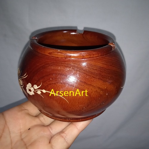 Asbak Rokok Asbak Unik Asbak Kayu Jati Ukir Model Gentong
