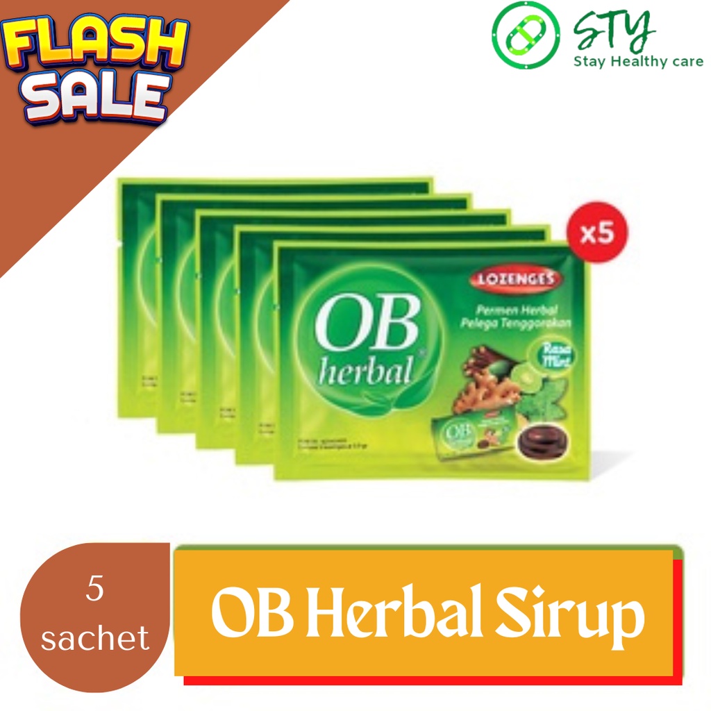 

OB HERBAL SIRUP OBAT BATUK HERBAL 1 BOX ISI 10 SACHET @15ml