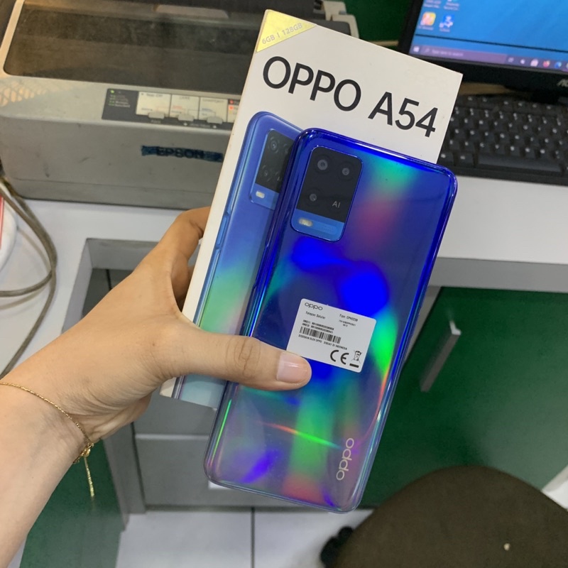 Oppo A54 6/128gb second bekas pakai normal fullset original resmi